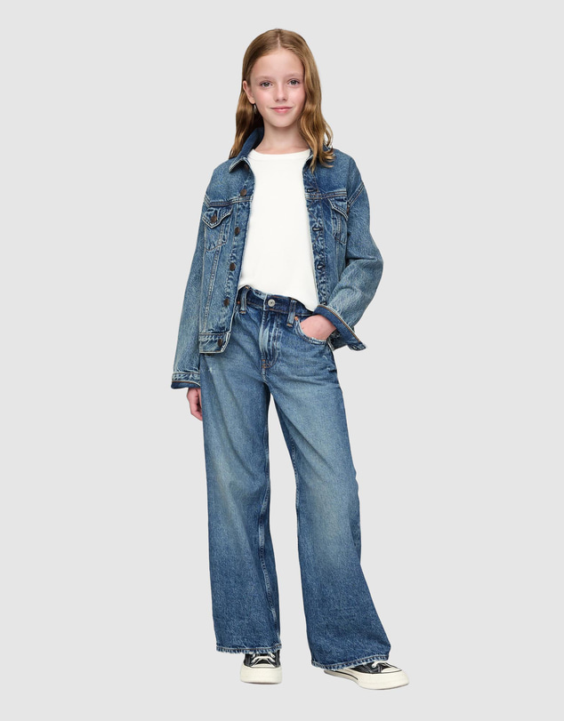 GAP - Low Rise Stride Wide-Leg Jeans - Kids-Teens