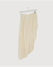 Revibe - Repaired Minima Esenciales Rue Jersey Asym Gathered Midi Skirt - AU 8