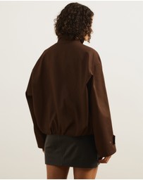 Atmos&Here - Taya Funnel Neck Twill Bomber