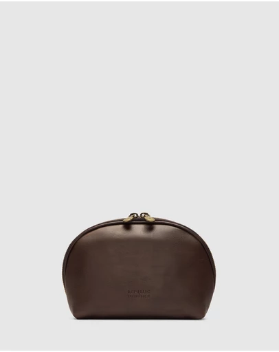 Republic of Florence - Porter Matt Chocolate Leather Pouch