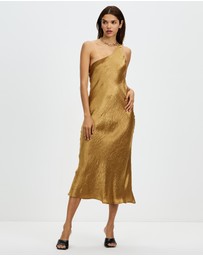 Third Form - Running Water Bias One Shoulder Dress
