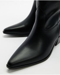 AERE - Rozalia Knee High Leather Cowboy Boots
