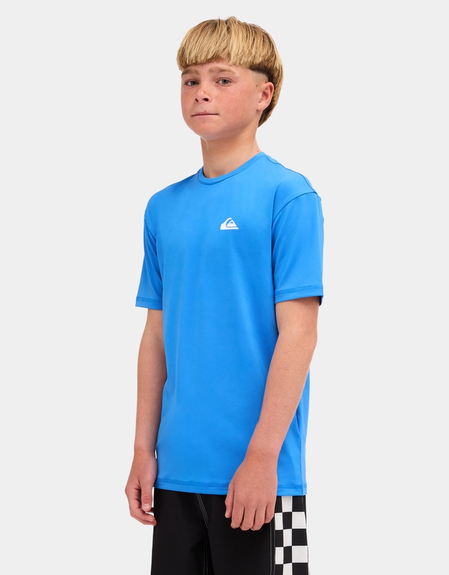 Quiksilver - Boys 8 to 16 Logo Surf Short Sleeve Rashguard