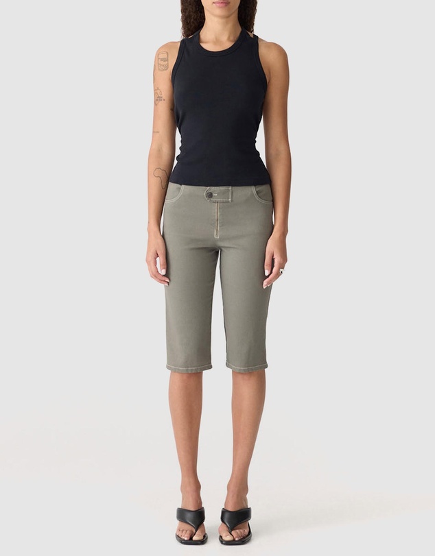 Bassike - Cross Back Tie Backless Tank