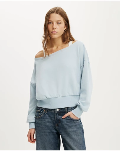 Cotton On - Relaxed Off Shoulder Sweatshirt