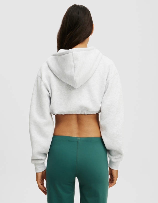 Cotton On Body Active - Plush Micro Cropped Zip Through
