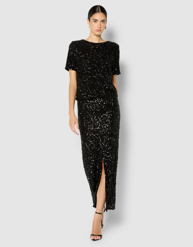 Montique - Livia Stretch Sequin Skirt