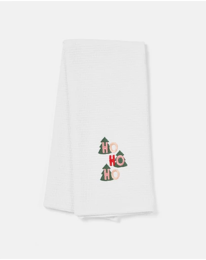 Linen House - Embroidered Tea Towel