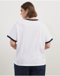Atmos&Here Curvy - SS Ringer T-Shirt