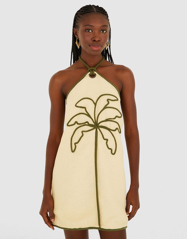 Farm Rio - Sand Coconut Sleeveless Mini Dress