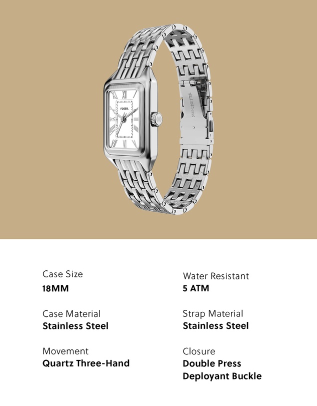 Fossil - Raquel Silver Tone Analogue Watch