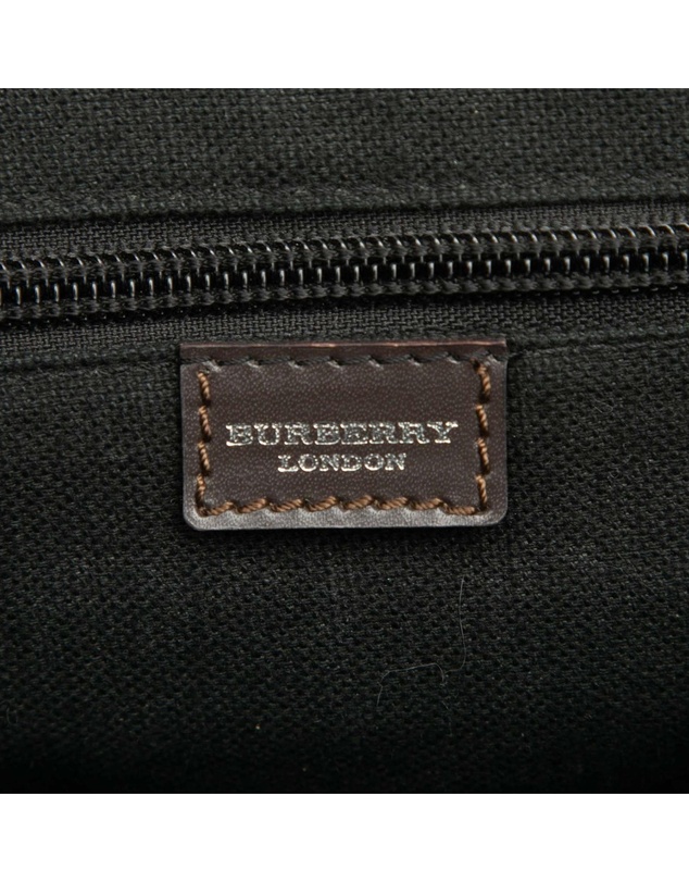 Pre-Loved by Azura Reborn - Pre-Loved Smoke Check Coated Canvas and Leather Crossbody