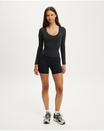 Cotton On Body Active - Ultra Soft Scoop Neck Long Sleeve Top