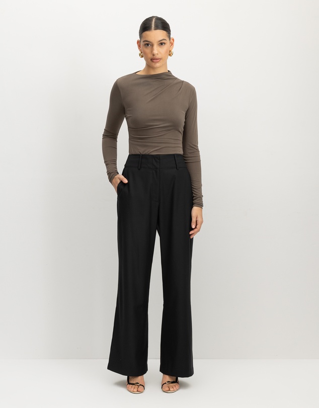 AERE - Elkie Deep Waistband Suit Pants