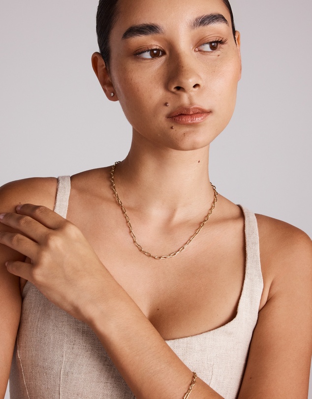 Michael Hill - 45cm (18”) 3.5mm Hollow Paperclip Chain in 10kt Yellow Gold
