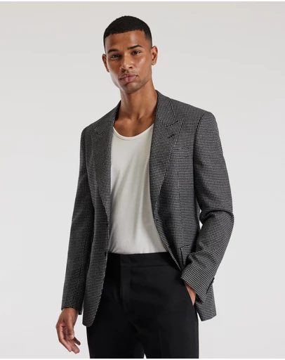 Calibre - Weave Check Blazer Black