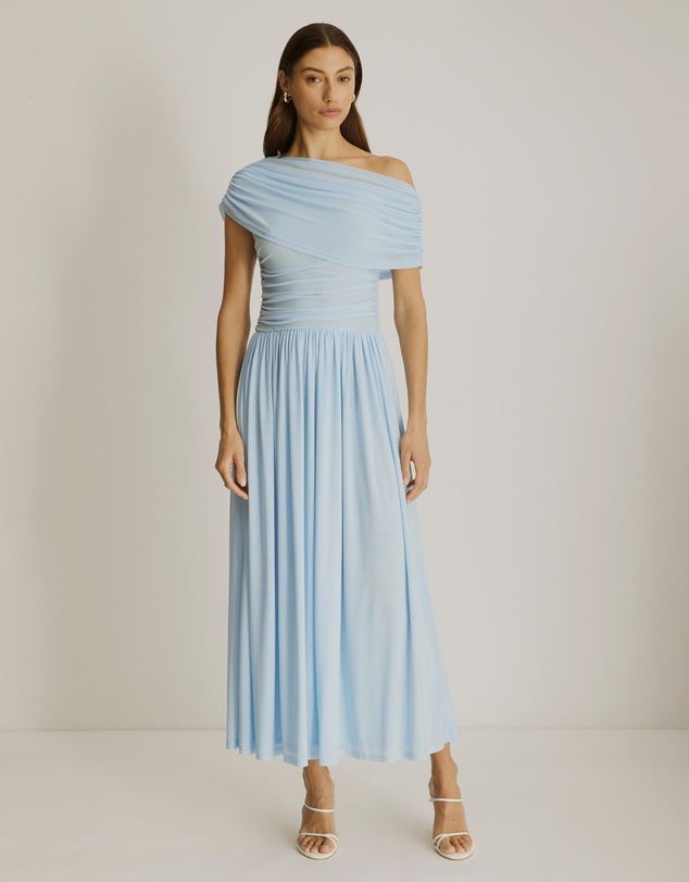Atmos&Here - Winnie Off Shoulder Mesh Maxi Dress