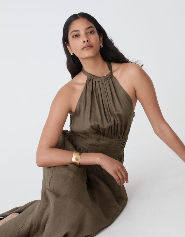 Forcast - Miami Gathered Neck Hemp Dress
