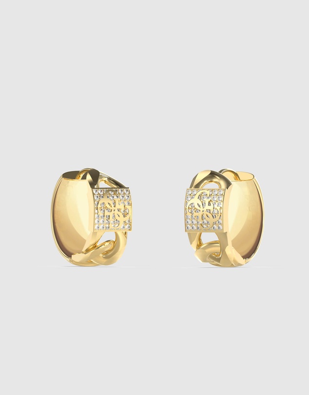 GUESS - Gold-Tone 4G Pave Earrings