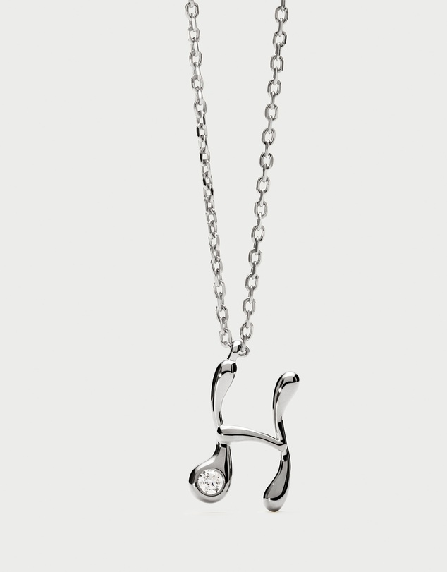 PDPAOLA - Initial 2026 H Silver Pendant Necklace