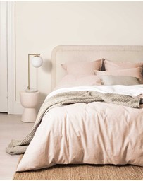 Aura Home - Chambray Fringe Quilt Cover