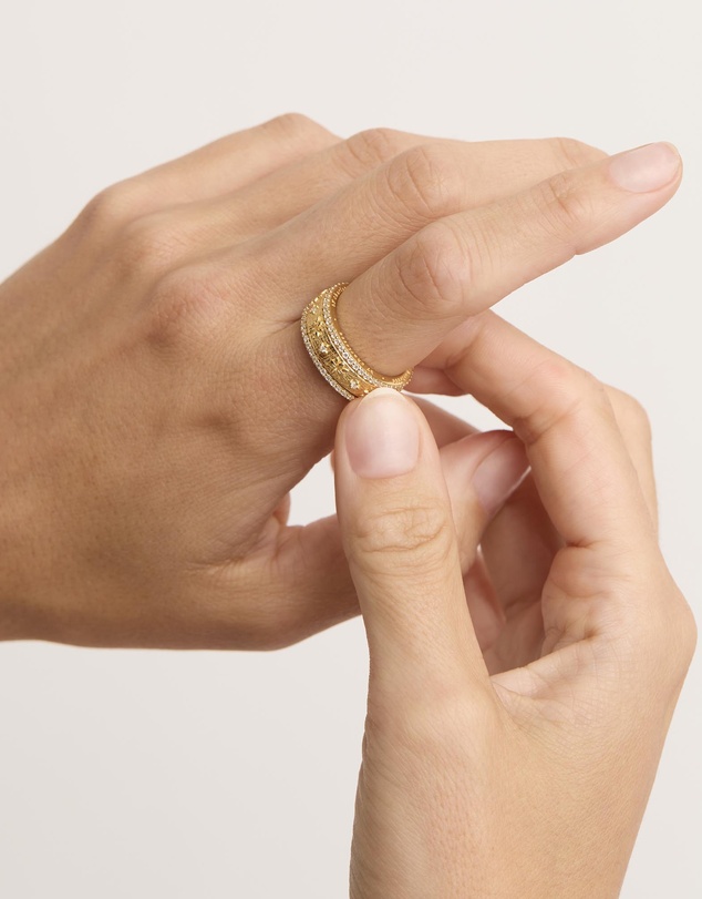 By Charlotte - Gold I Am Enough Spinning Meditation Ring
