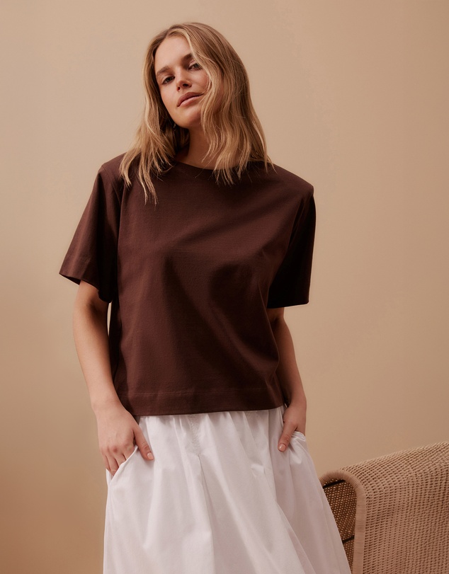 Ceres Life - Sofia Boxy Shoulder Tee