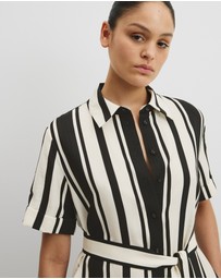 Country Road - Stripe Midi Shirt Dress