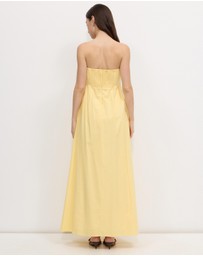 Calli - Karina Pleated Strapless Maxi Dress