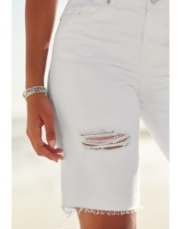 NEXT - Ripped Denim Bermuda Shorts
