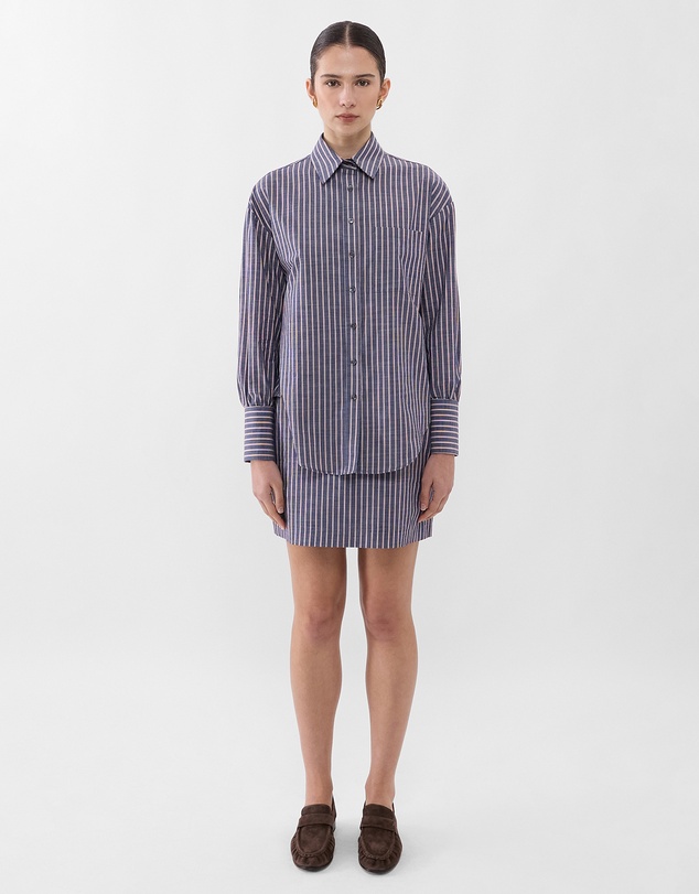 Farage - Chambray Stripe Oversized Shirt