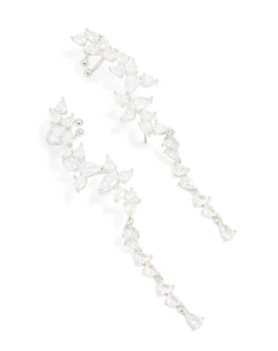 Lovisa - Silver Cubic Zirconia Crawler Stud Earrings