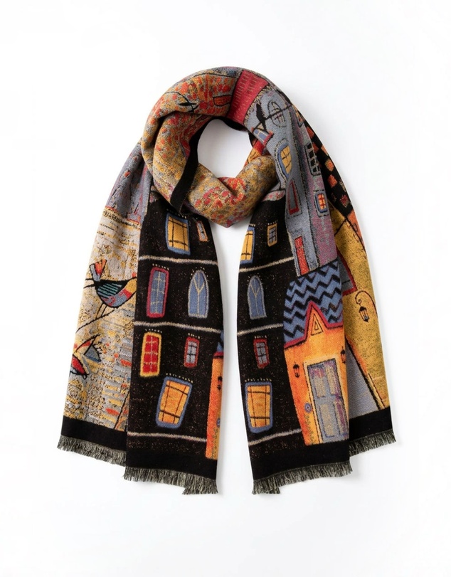 Mossée - Amanda Art Print Wool Shawl