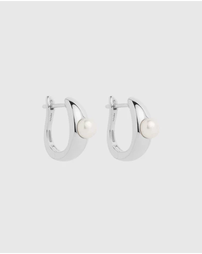 Najo - Tropica Silver Pearl Earring