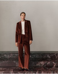 Trenery - Italian Cord Trouser in Red Mahogany
