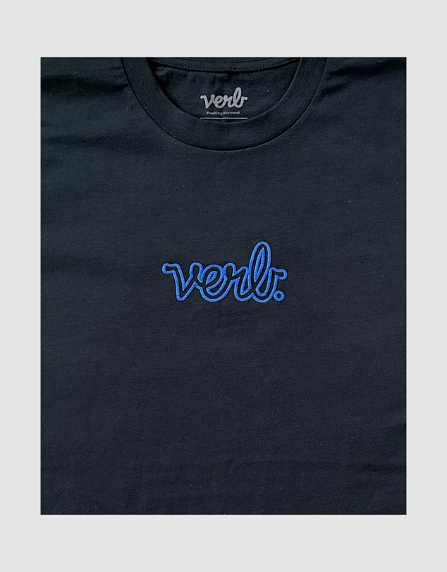 Verb - Verb Puffed Men Classic Logo 100 % Cotton Skateboards Tshirt Navy