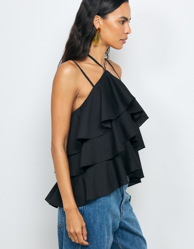 AERE - Giselle Tiered Halter Top