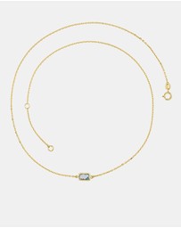 Zoe Olivia - 9K Gold Blue Topaz Necklace