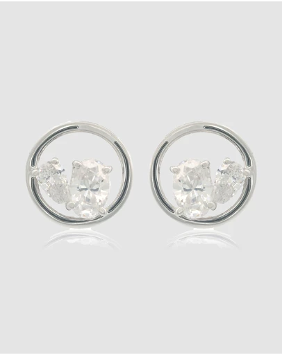 Georgini - Georgini Chic Noel Toi Et Moi Circle Earrings Silver
