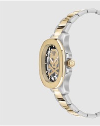 Philipp Plein - Skeleton Spectre 42mm Gold Case Silver Bracelet