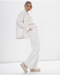 Dazie - London Fever High Waisted Wide Leg Jeans