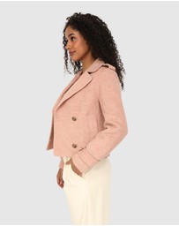 Belle & Bloom - Better Off Military Peacoat - Blush