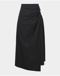 Forcast - Amera Twist Midi Skirt