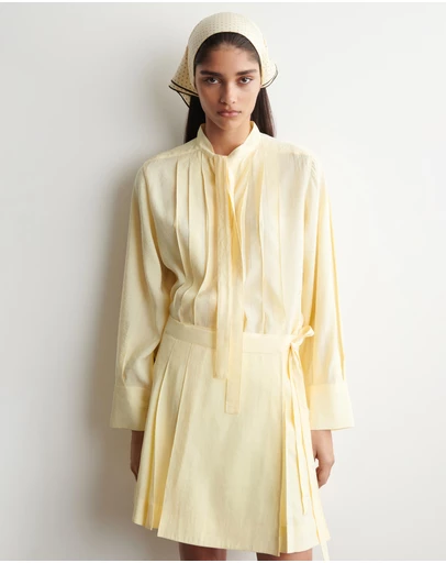 COS - Pleated Bow-Detail Blouse