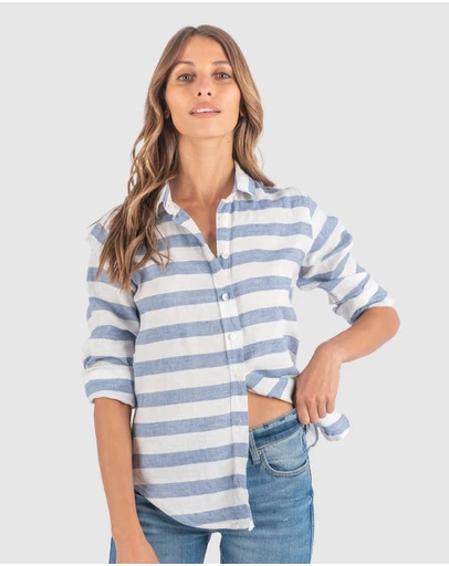 CAMIXA - IRIS Stripes Linen Shirt