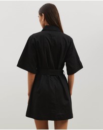 Atmos&Here - Amy Cotton Drill Mini Shirt Dress