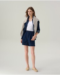 IDA+S - Daphne Dark Denim Button Down Top