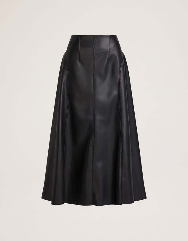 SABA - Viv Faux Leather Fluted Skirt