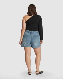 Decjuba - Tatiana Paperbag Denim Shorts