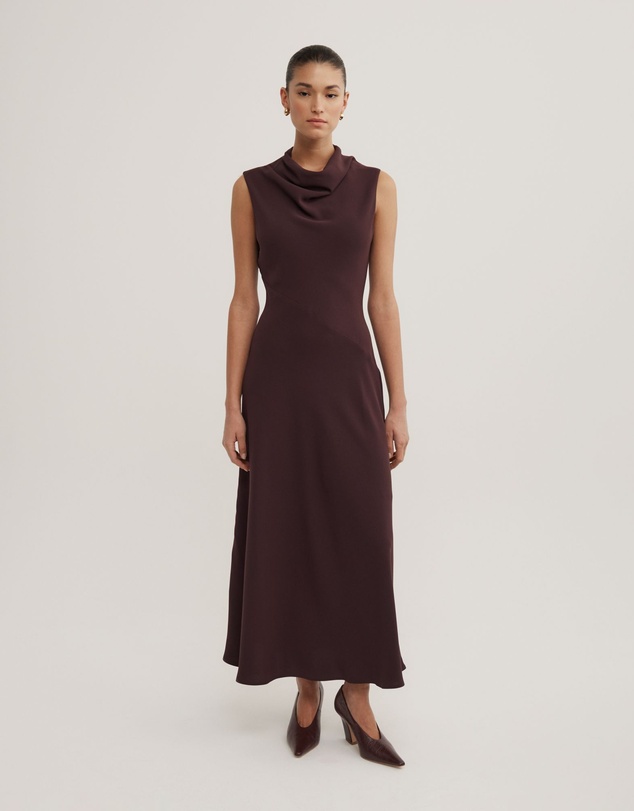 Witchery - Drape Neck Midi Dress